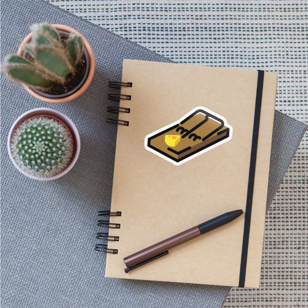 Mouse Trap Moji Sticker - Emoji.Express - white glossy