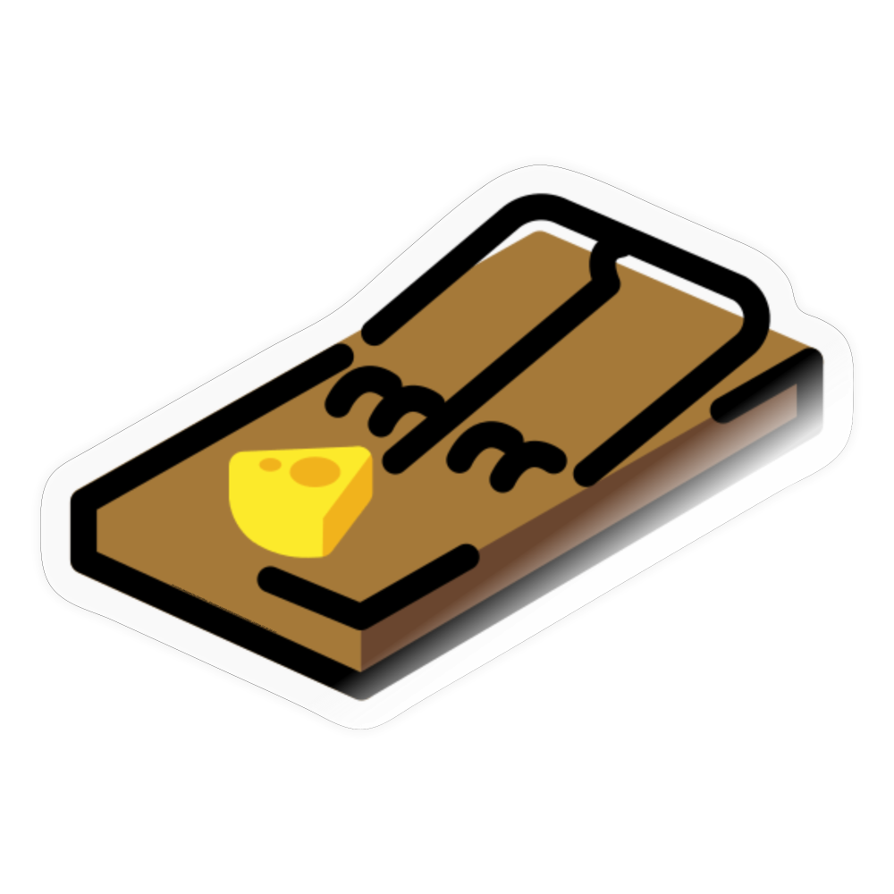 Mouse Trap Moji Sticker - Emoji.Express - transparent glossy