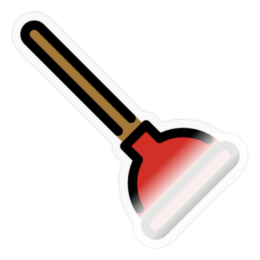 Plunger Moji Sticker - Emoji.Express - transparent glossy