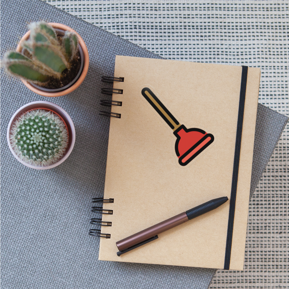 Plunger Moji Sticker - Emoji.Express - transparent glossy