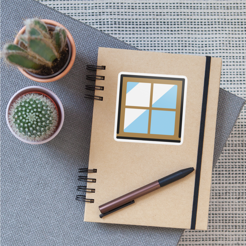 Window Moji Sticker - Emoji.Express - white matte