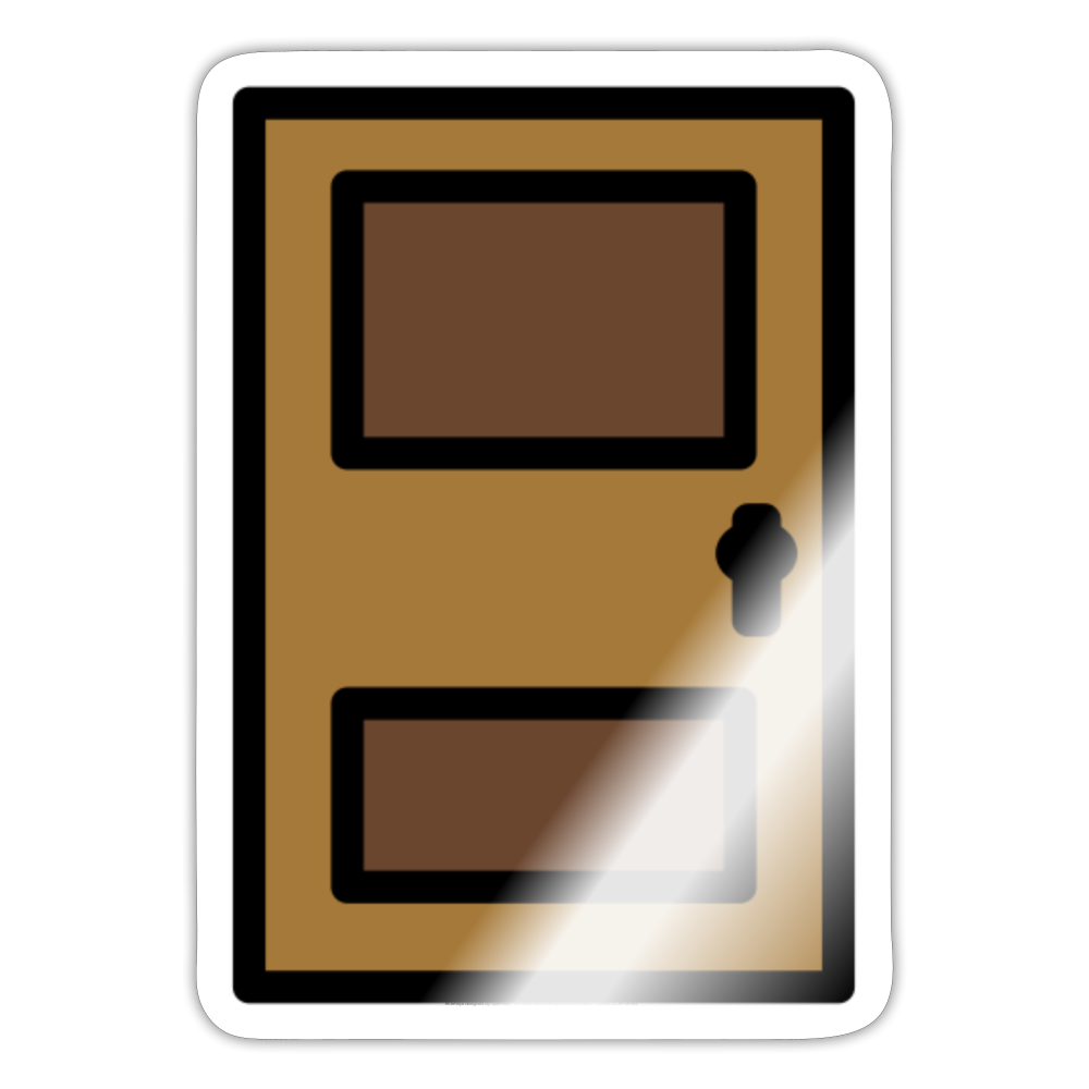 Door Moji Sticker - Emoji.Express - white glossy