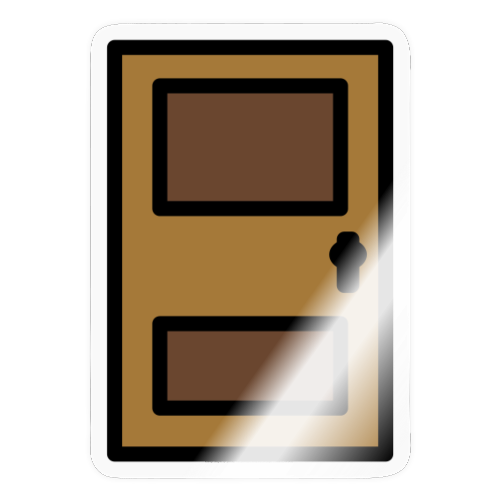 Door Moji Sticker - Emoji.Express - transparent glossy
