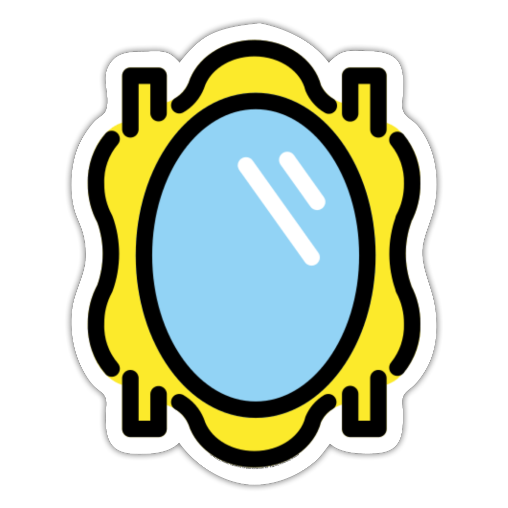 Mirror Moji Sticker - Emoji.Express - white matte