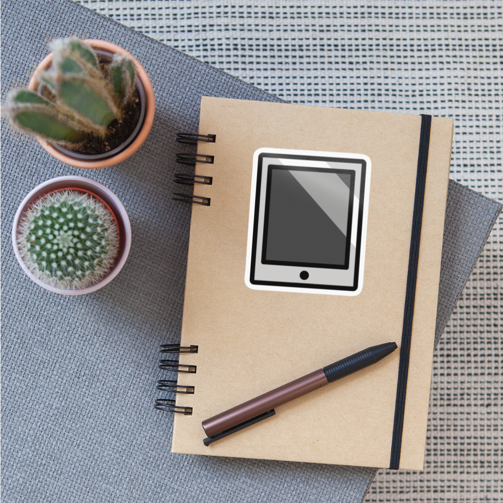 Tablet Moji Sticker - Emoji.Express - white glossy