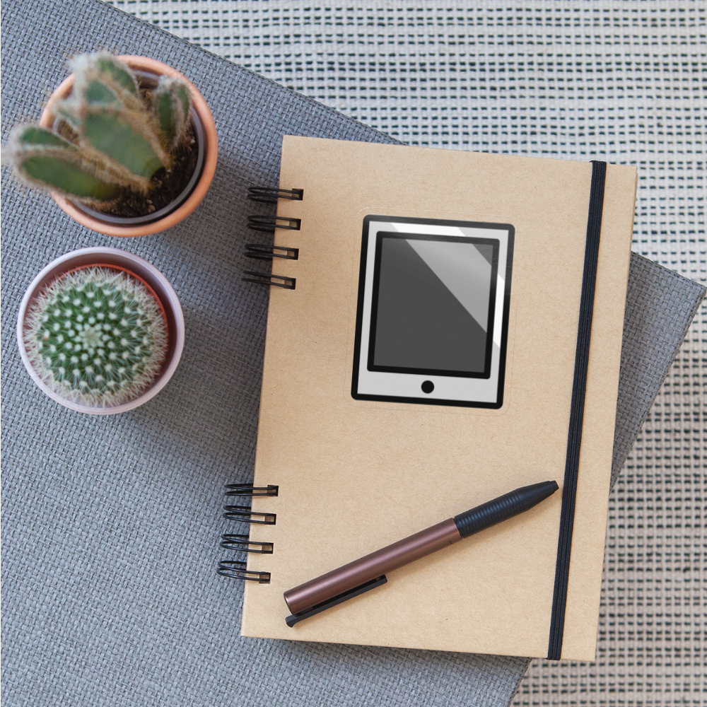 Tablet Moji Sticker - Emoji.Express - transparent glossy