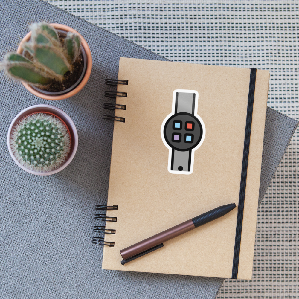 Smartwatch Moji Sticker - Emoji.Express - white glossy