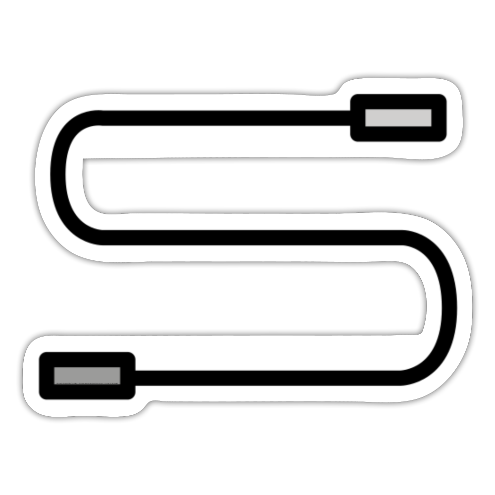 Cable Moji Sticker - Emoji.Express - white matte