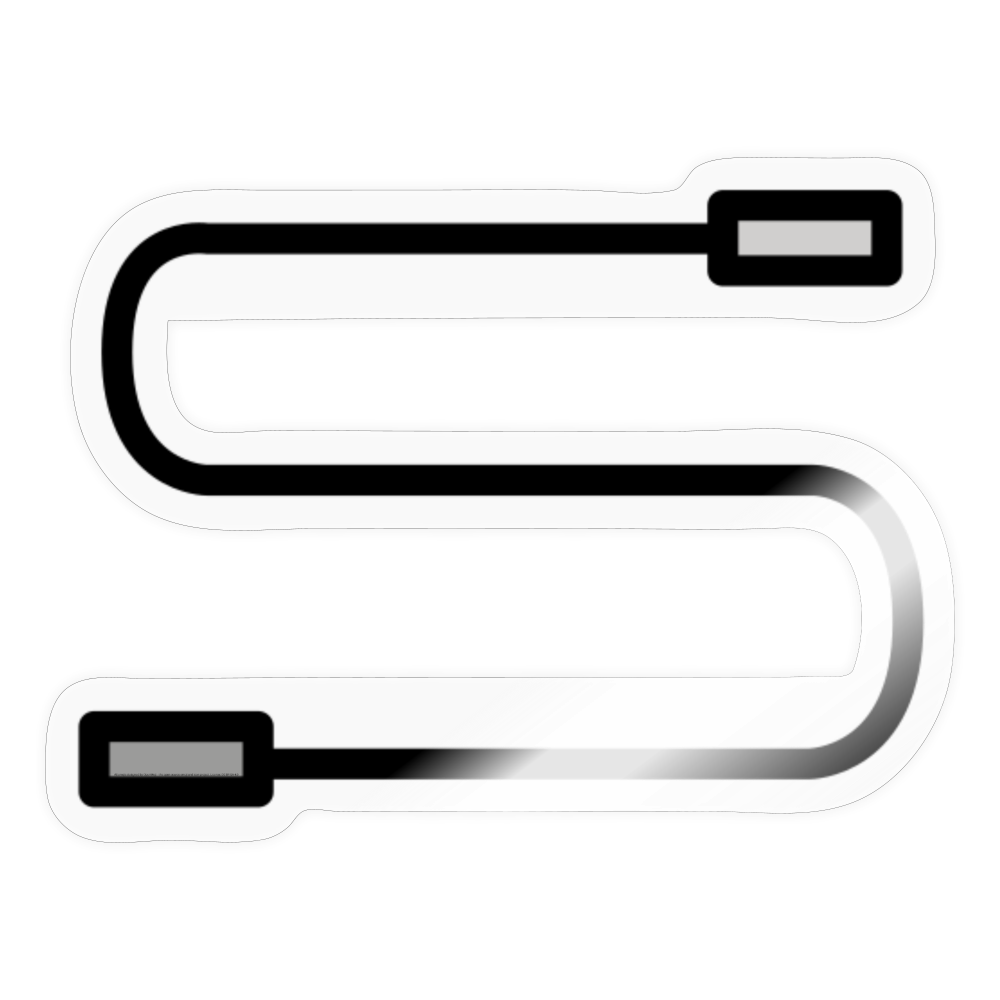 Cable Moji Sticker - Emoji.Express - transparent glossy