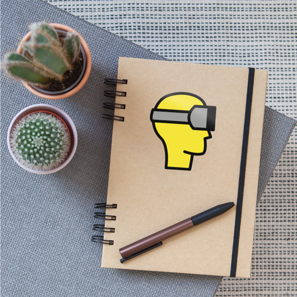 Virtual Reality Moji Sticker - Emoji.Express - transparent glossy