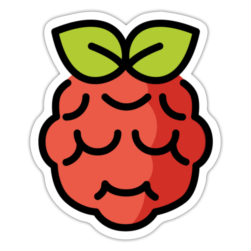 Raspberry Pi Moji Sticker - Emoji.Express - white matte