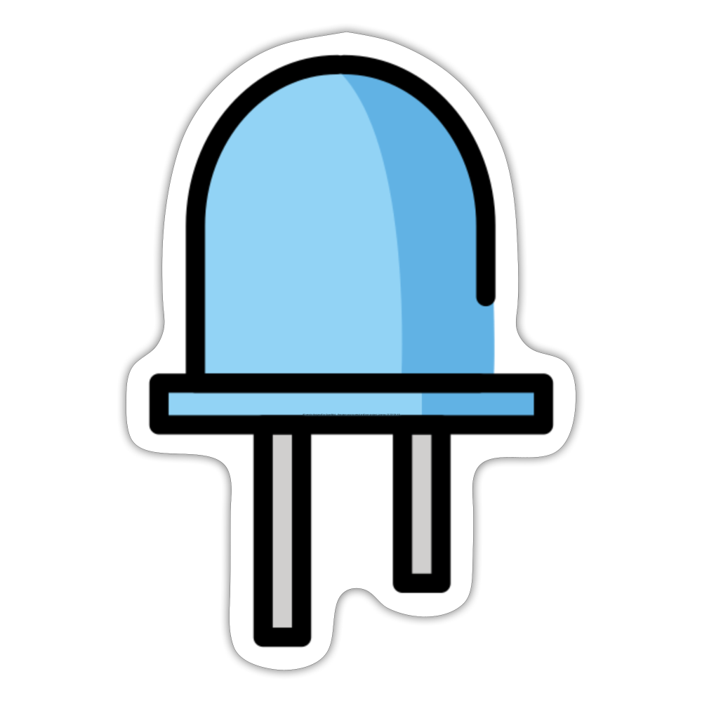LED Moji Sticker - Emoji.Express - white matte