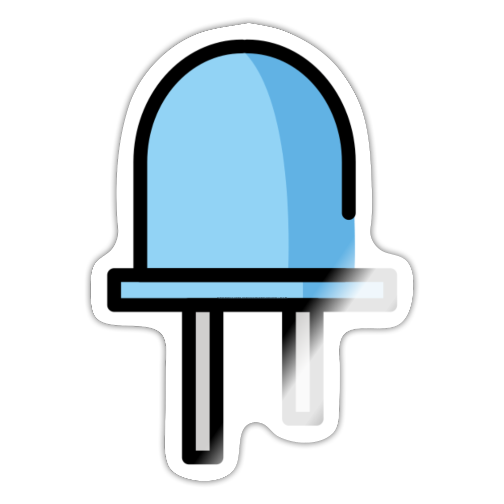 LED Moji Sticker - Emoji.Express - white glossy