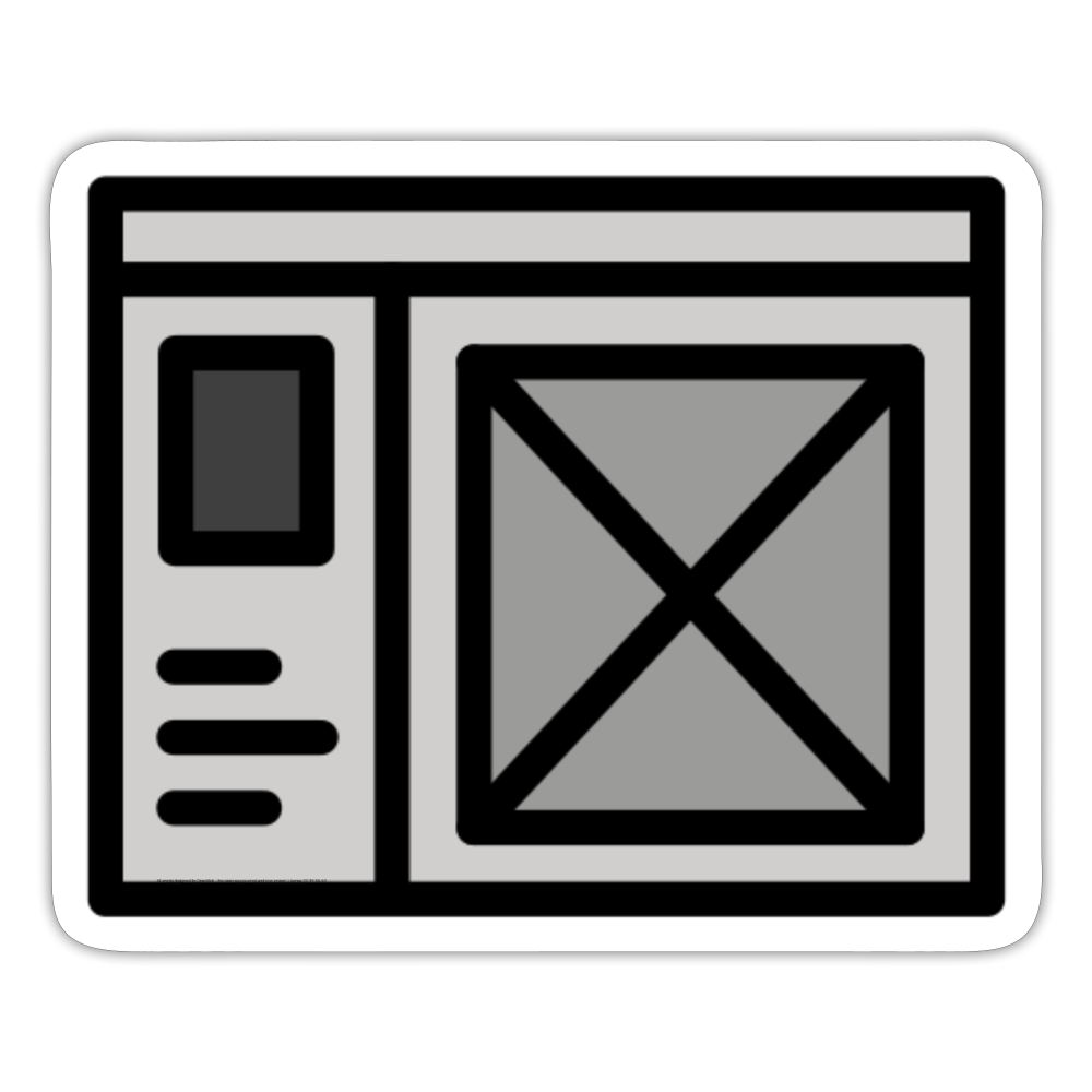 Wireframes Moji Sticker - Emoji.Express - white matte