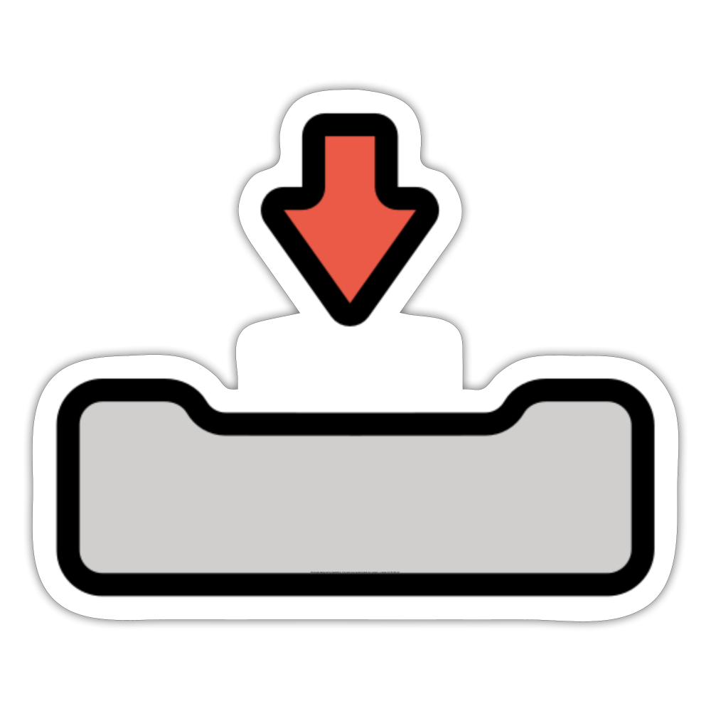 Inbox Tray Moji Sticker - Emoji.Express - white matte