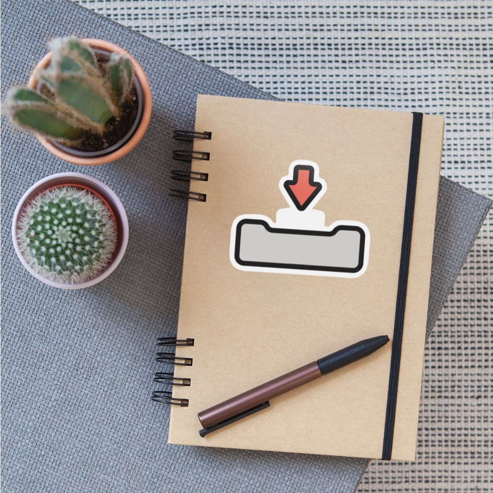 Inbox Tray Moji Sticker - Emoji.Express - white matte
