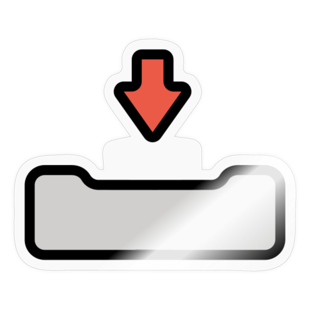 Inbox Tray Moji Sticker - Emoji.Express - transparent glossy