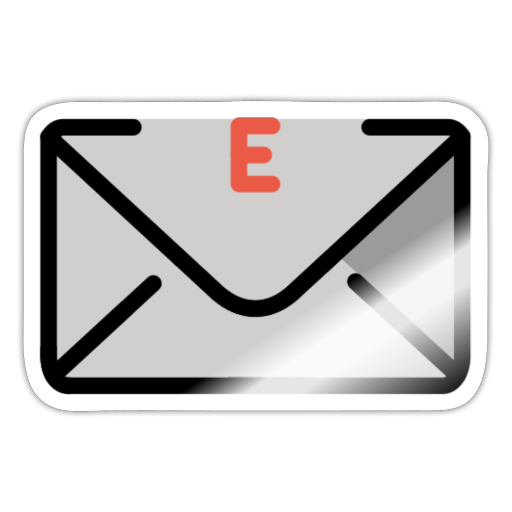 E-Mail Moji Sticker - Emoji.Express - white glossy