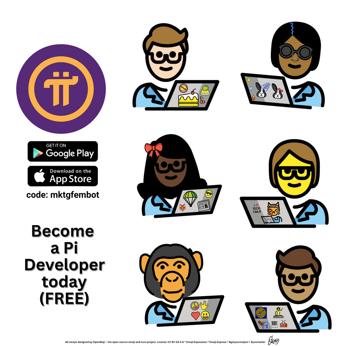 Tap into the Moji Force - Become a Pi Developer 🪙π 👩‍💻👨‍💻