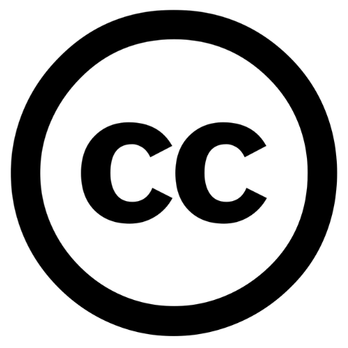 Creative Commons logo - black cc with black circle around it