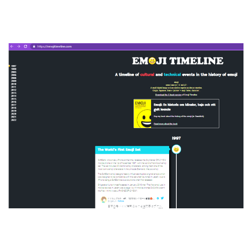 Emoji Timeline + Emoji SEmoji Timeline + Emoji Swedish Book homepage screenshotwedish Book screenshot