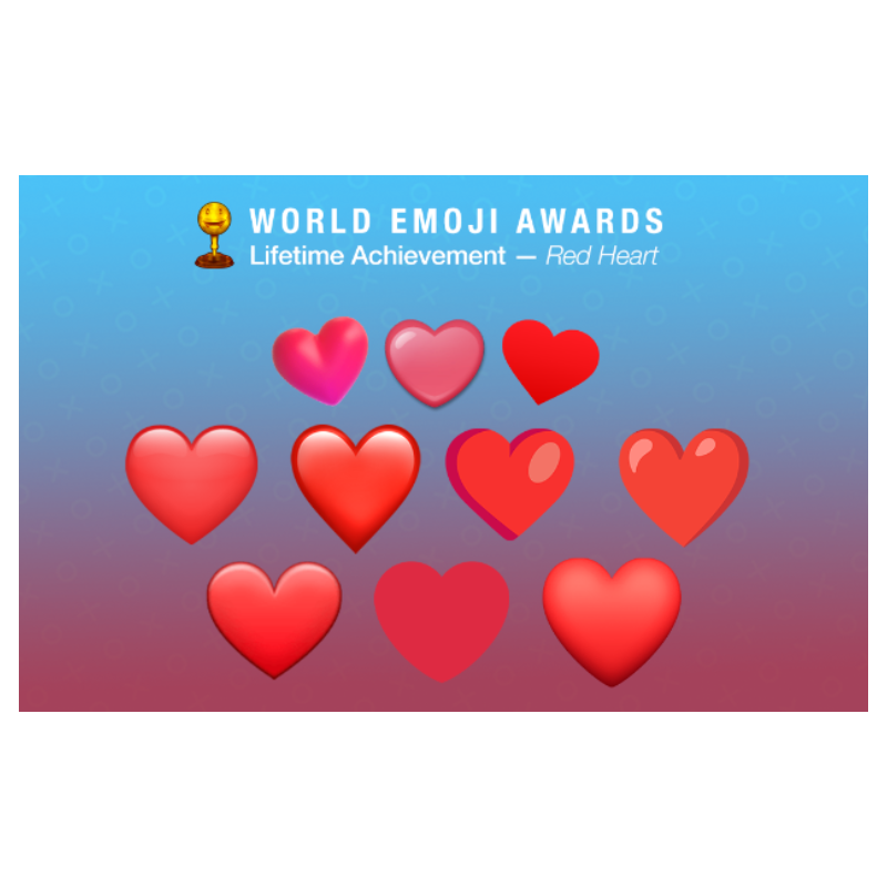 2022 Lifetime Achievement Emoji Award Winner ❤️ Red Heart