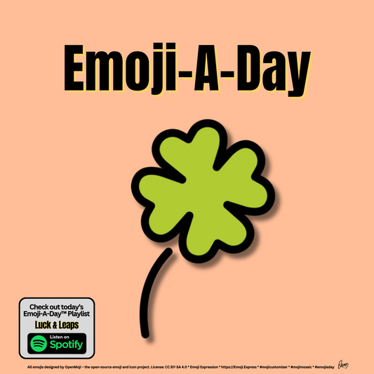 Emoij-A-Day theme with Clover emoji and Lucsk & Leaps Spotify Playlist