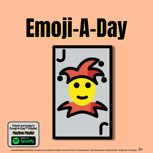 Emoij-A-Day theme with Joker emoji and Playtime Playlist Spotify Playlist