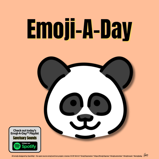 Emoij-A-Day theme with Panda emoji and Sanctuary Sounds Spotify Playlist