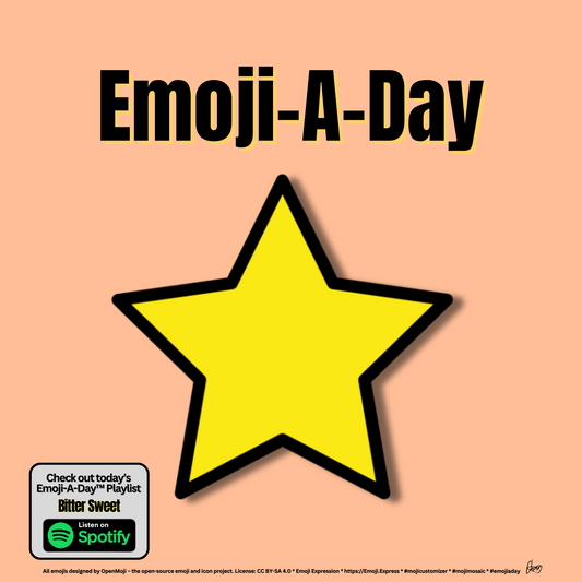 Emoij-A-Day theme with Star emoji and Bitter Sweet Spotify Playlist