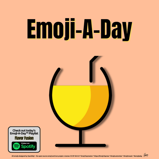 Emoij-A-Day theme with Tropical Drink emoji and Flavor Fusion Spotify Playlist