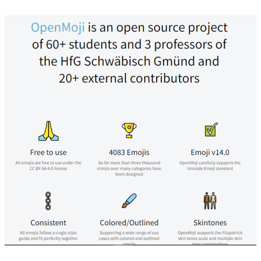 Open Moji website screenshot