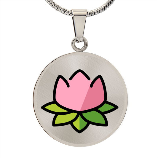 Lotus Moji Silver Necklace