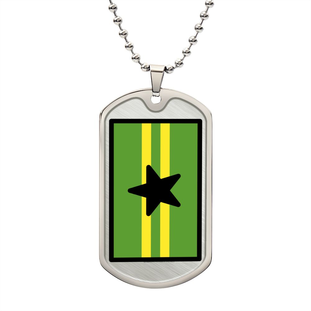 Browncoat Flag Moji Luxury Military Silver Necklace (Dog Tag) 