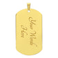 Rainbow Flag Moji Luxury Military Gold Necklace (Dog Tag) Engraved Back