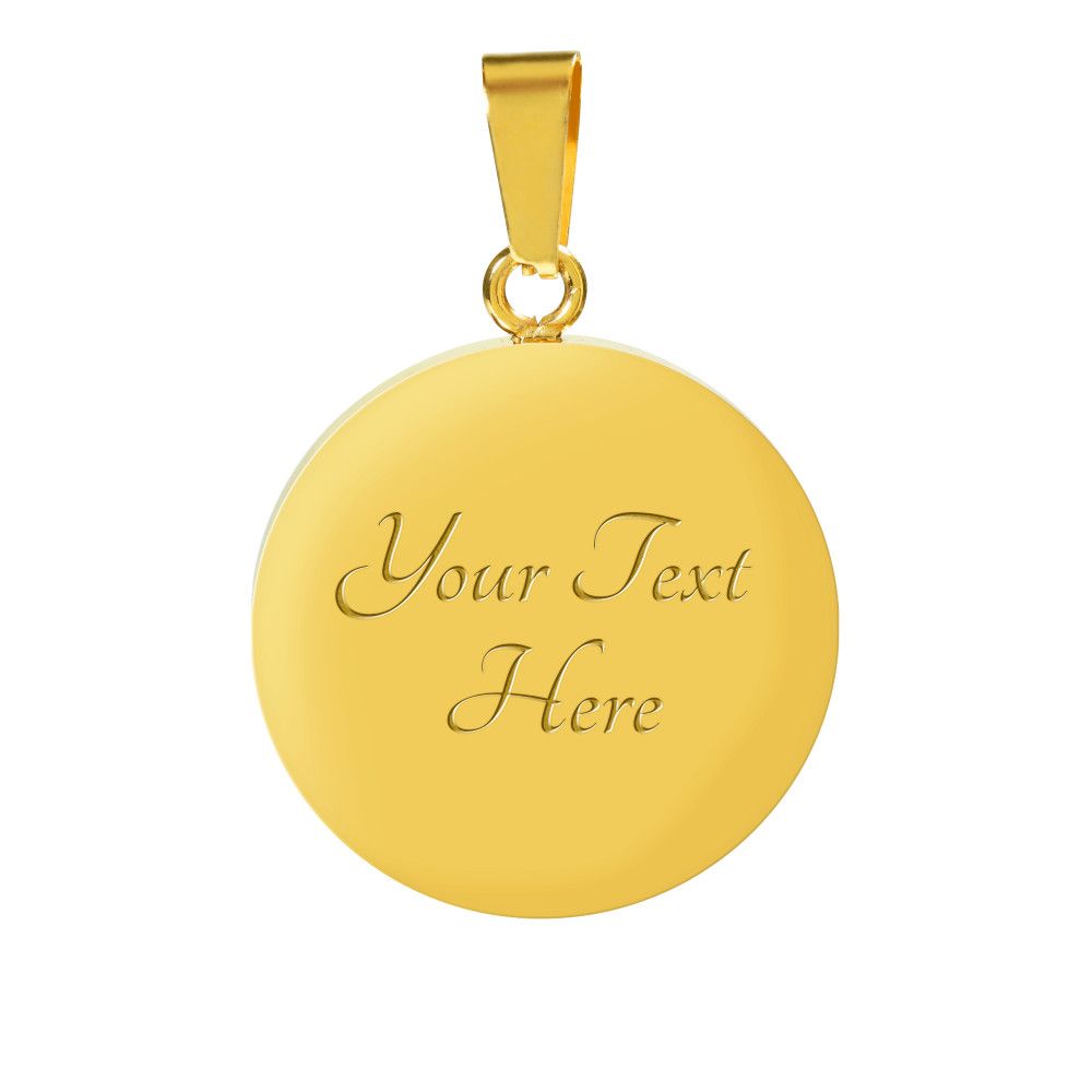 Peace Symbol Luxury Gold Bracelet Engraved Back
