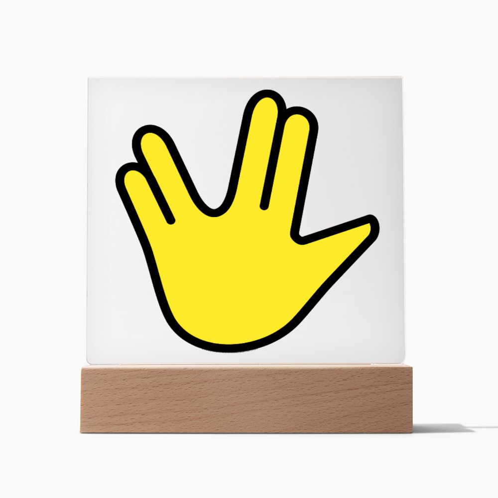 Vulcan Salute Moji Pop Art Plaque