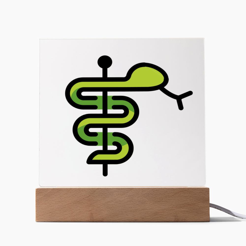 Medical Symbol Moji Pop Art Plaque Showing Cord