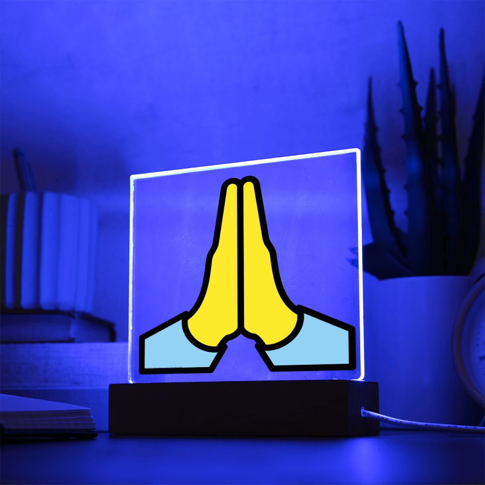 Folded Hands Pop Art Plaque with LED
