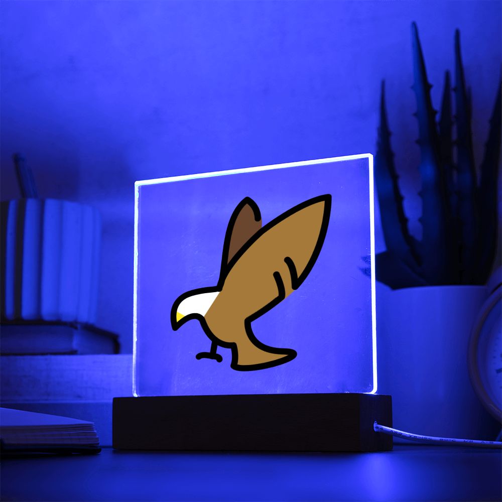 Eagle Moji Pop Art Plaque Showing LED