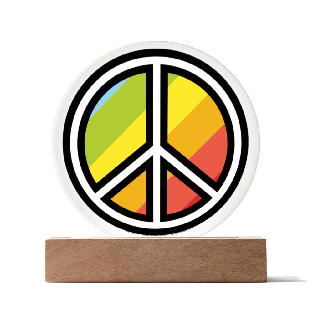 Peace Symbol Moji Pop Art Plaques - Emoji.Express (LED Available)