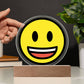 Grinning Face with Smiling Eyes Moji Pop Art Plaques - Emoji.Express (LED Available)