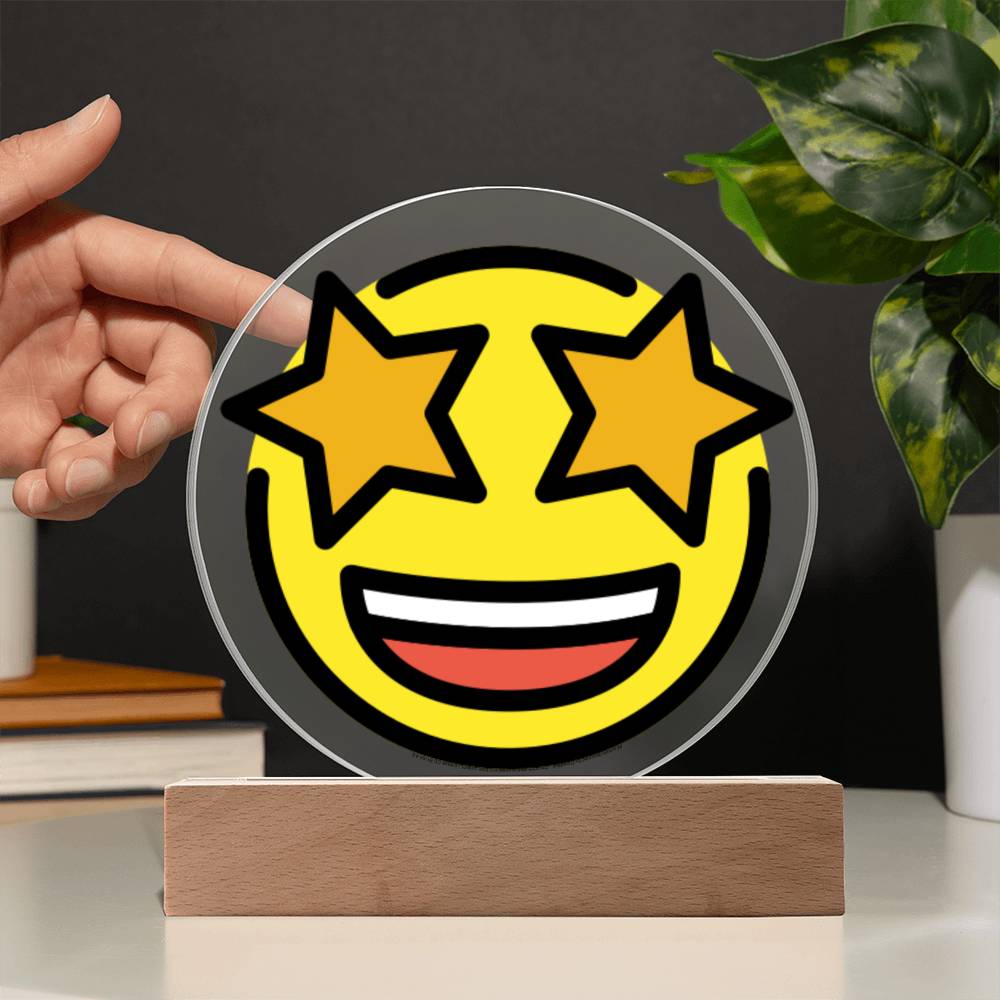 Star Struck Moji Pop Art Plaques - Emoji.Express (LED Available)