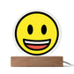 Grinning Face with Smiling Eyes Moji Pop Art Plaques - Emoji.Express (LED Available)
