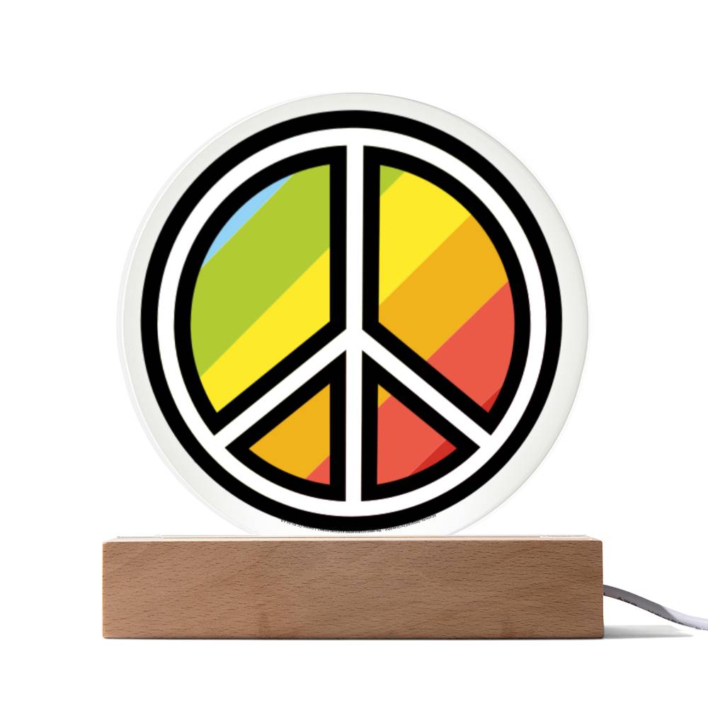 Peace Symbol Moji Pop Art Plaques - Emoji.Express (LED Available)