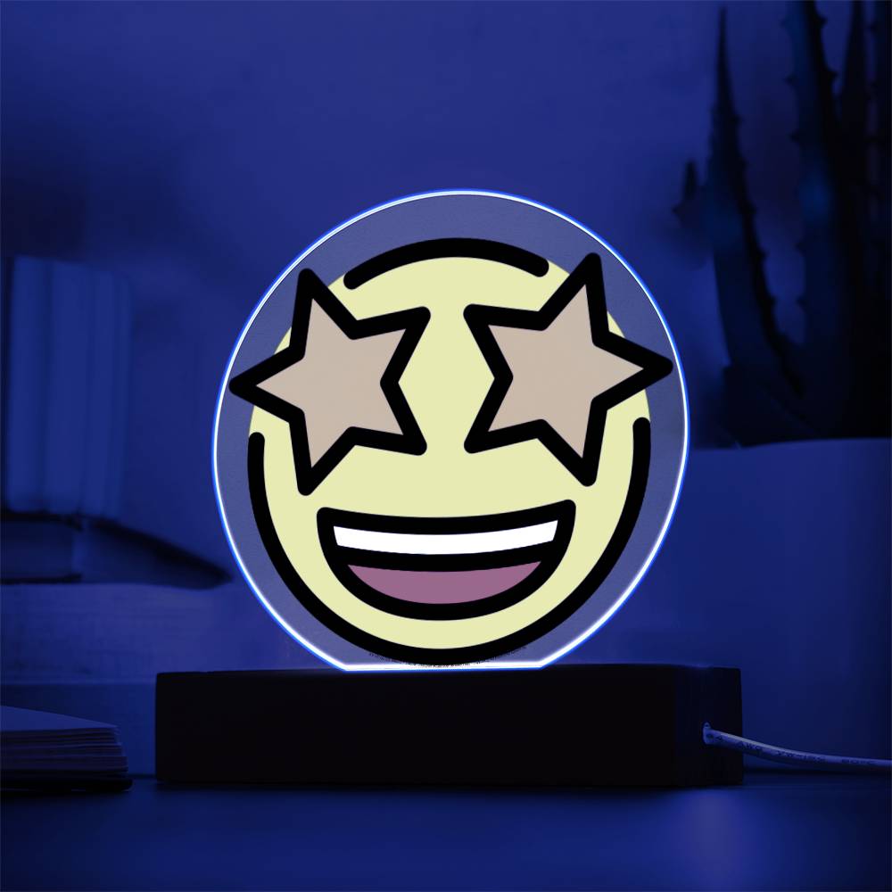 Star Struck Moji Pop Art Plaques - Emoji.Express (LED Available)