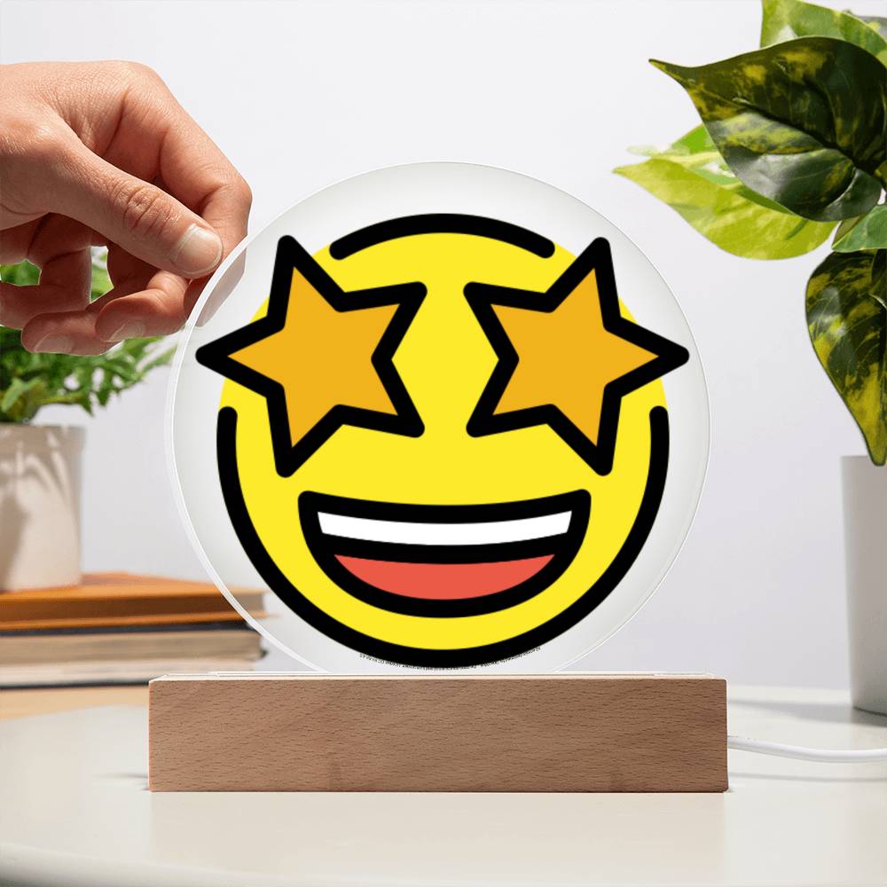 Star Struck Moji Pop Art Plaques - Emoji.Express (LED Available)