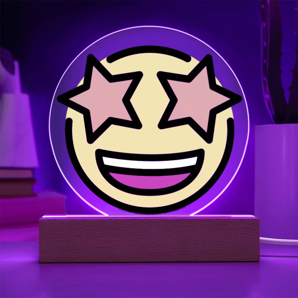 Star Struck Moji Pop Art Plaques - Emoji.Express (LED Available)