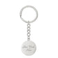 Safety Pin Silver Keychain Engraved Back