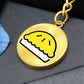 Pie Moji Circle Gold Keychain